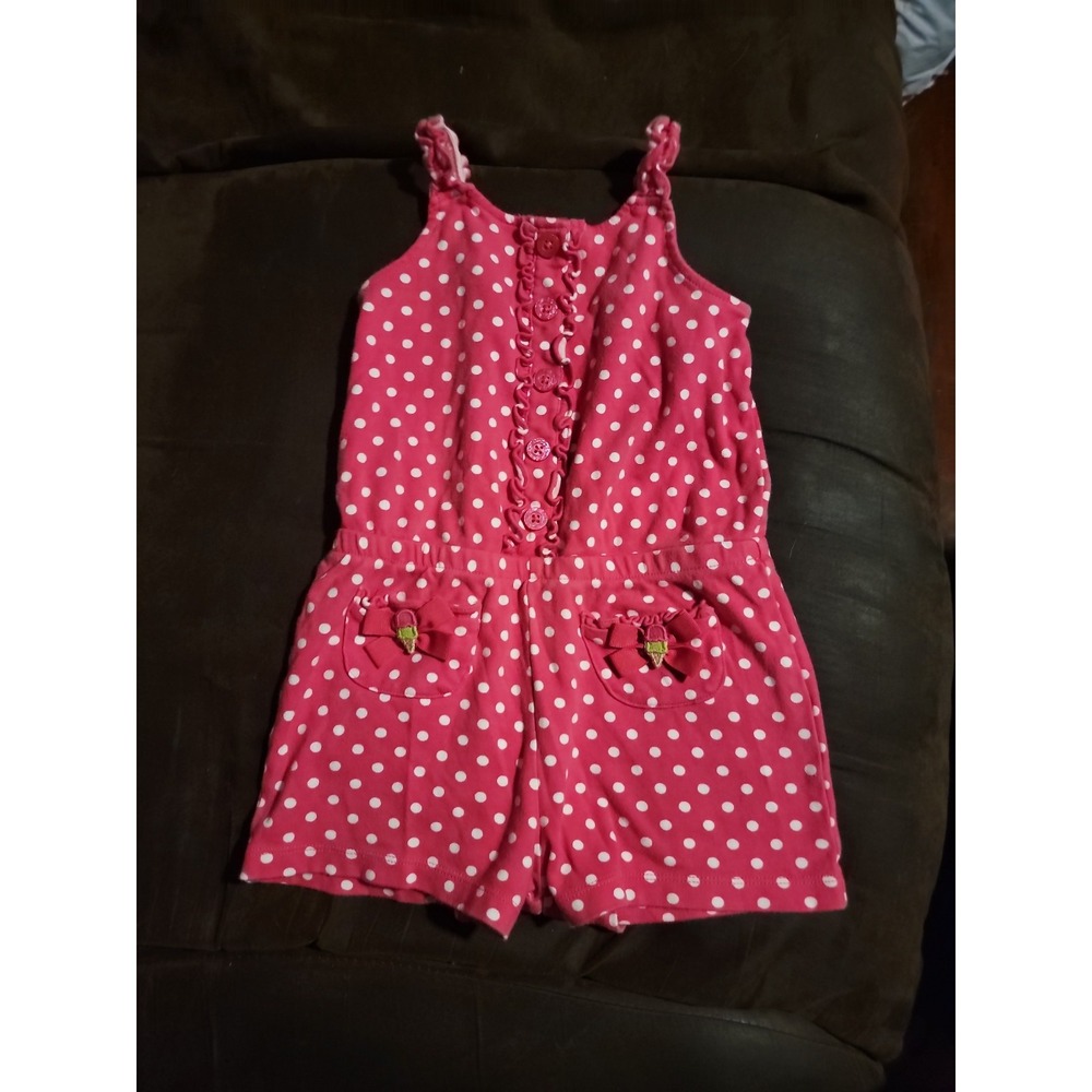 Gymboree ice cream sweetie pink polka dot romper size 5t
